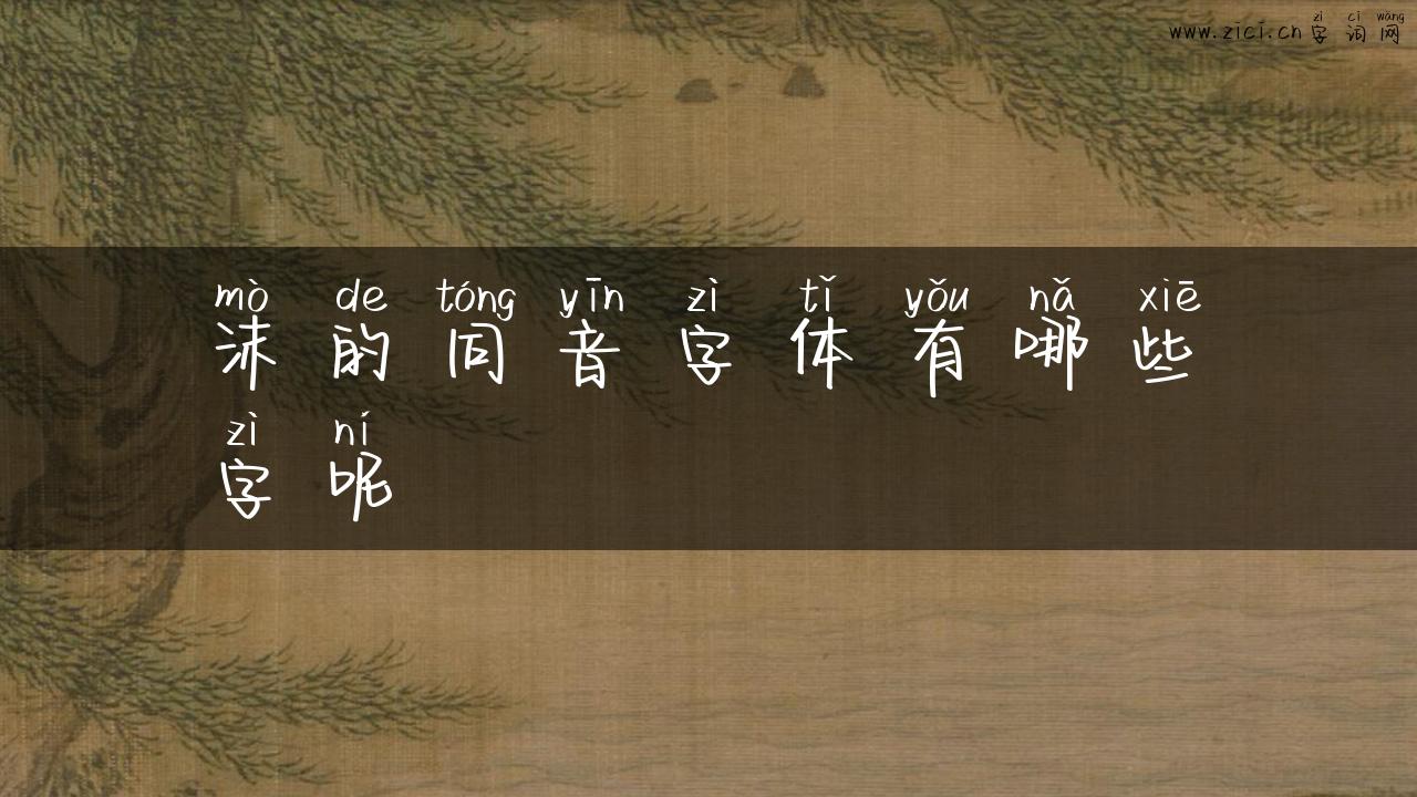 沫的同音字体有哪些字呢