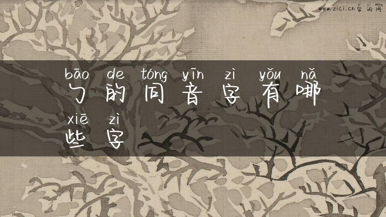 勹的同音字有哪些字