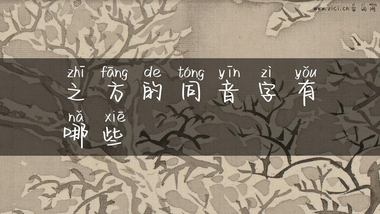 之方的同音字有哪些