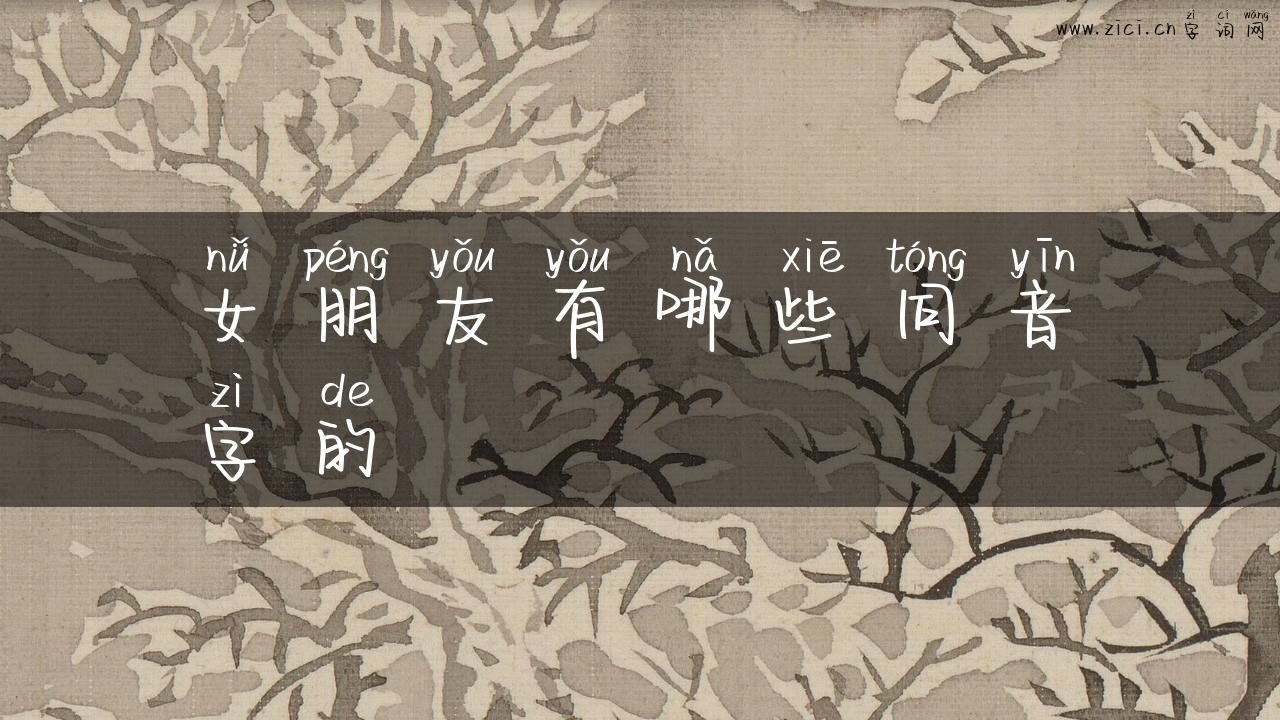 女朋友有哪些同音字的