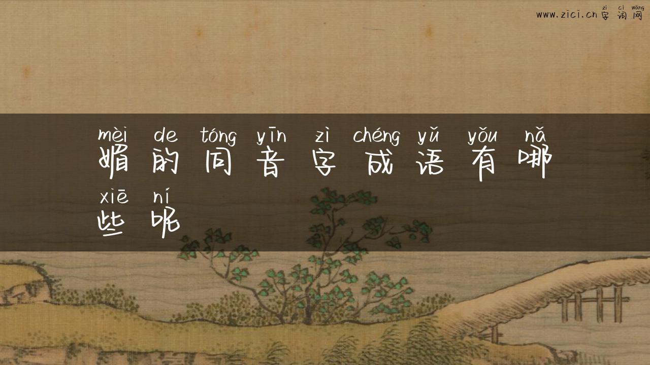 媚的同音字成语有哪些呢