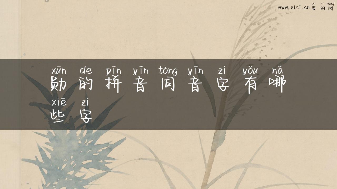 勋的拼音同音字有哪些字