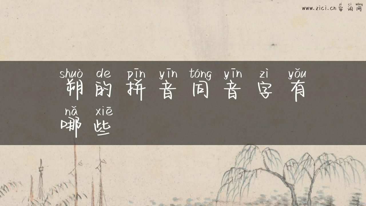 朔的拼音同音字有哪些