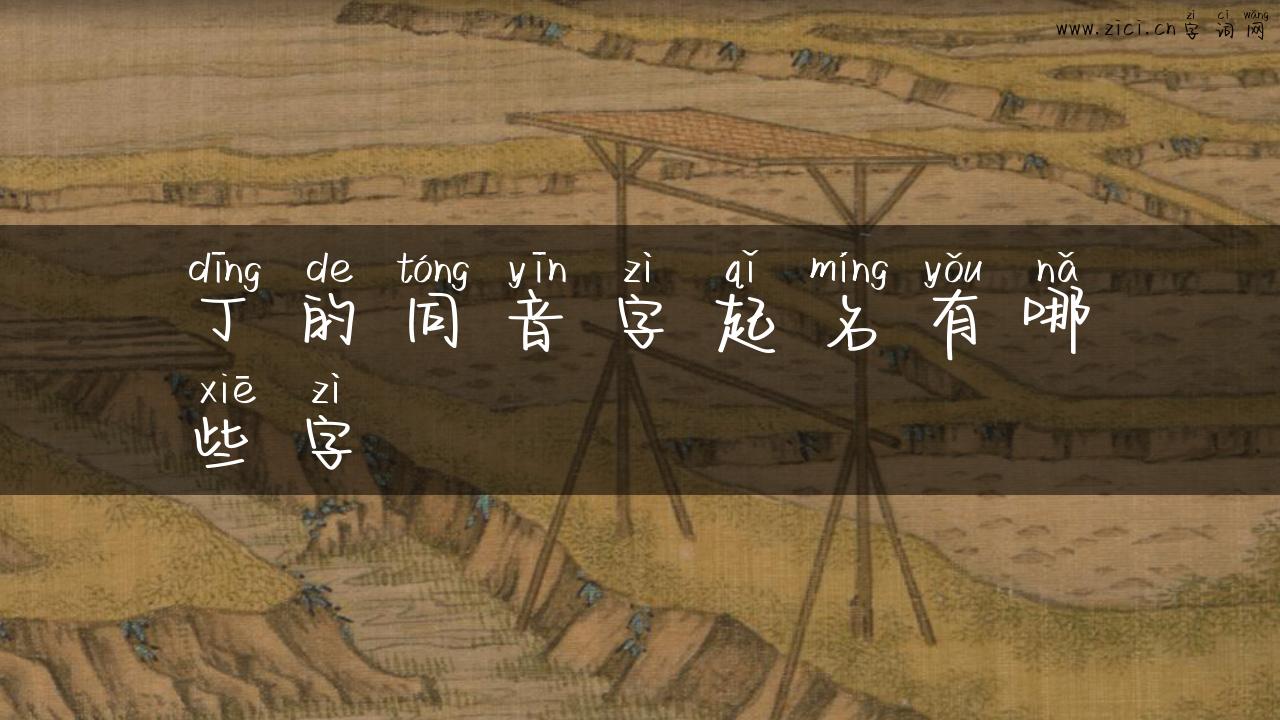 丁的同音字起名有哪些字