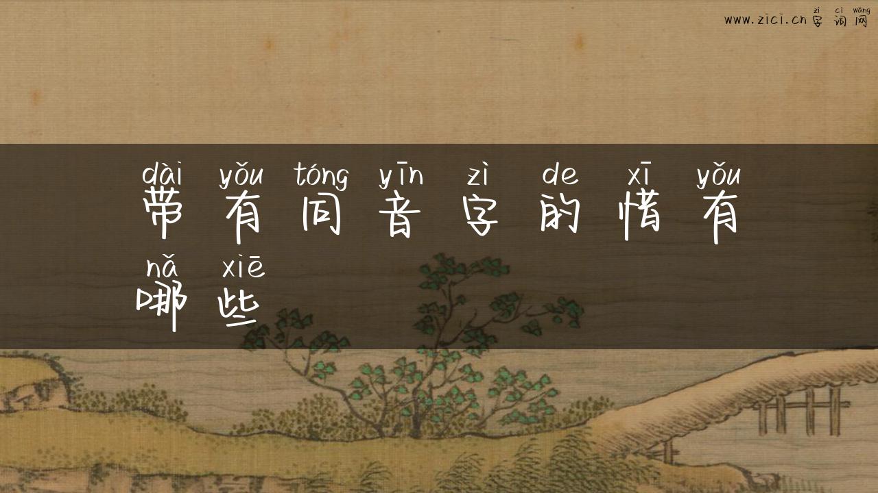 带有同音字的惜有哪些