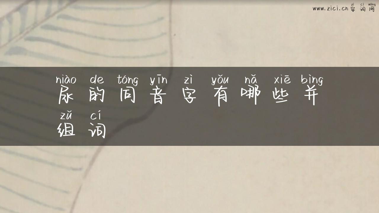 尿的同音字有哪些并组词