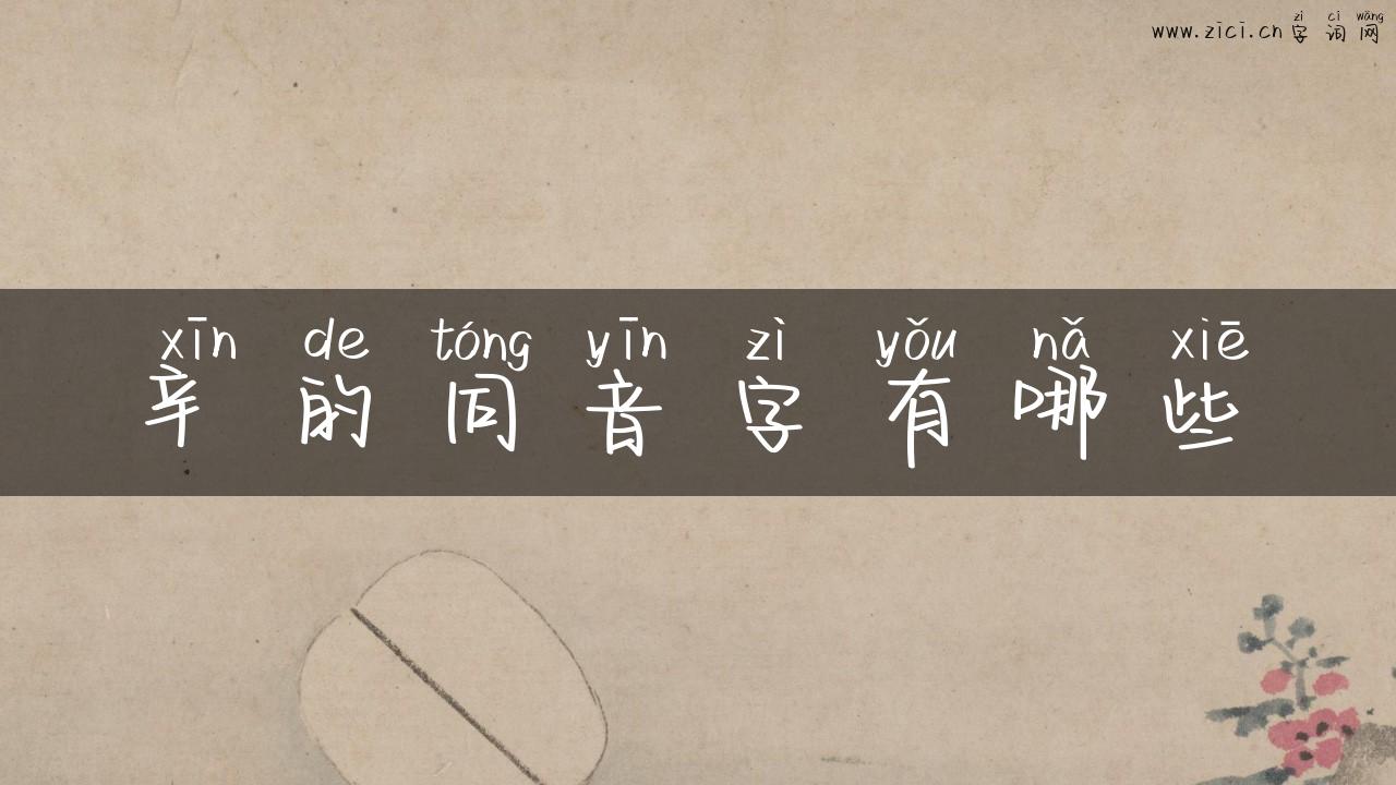 辛的同音字有哪些