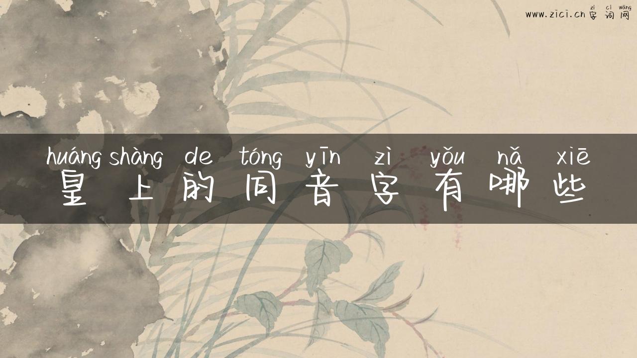 皇上的同音字有哪些