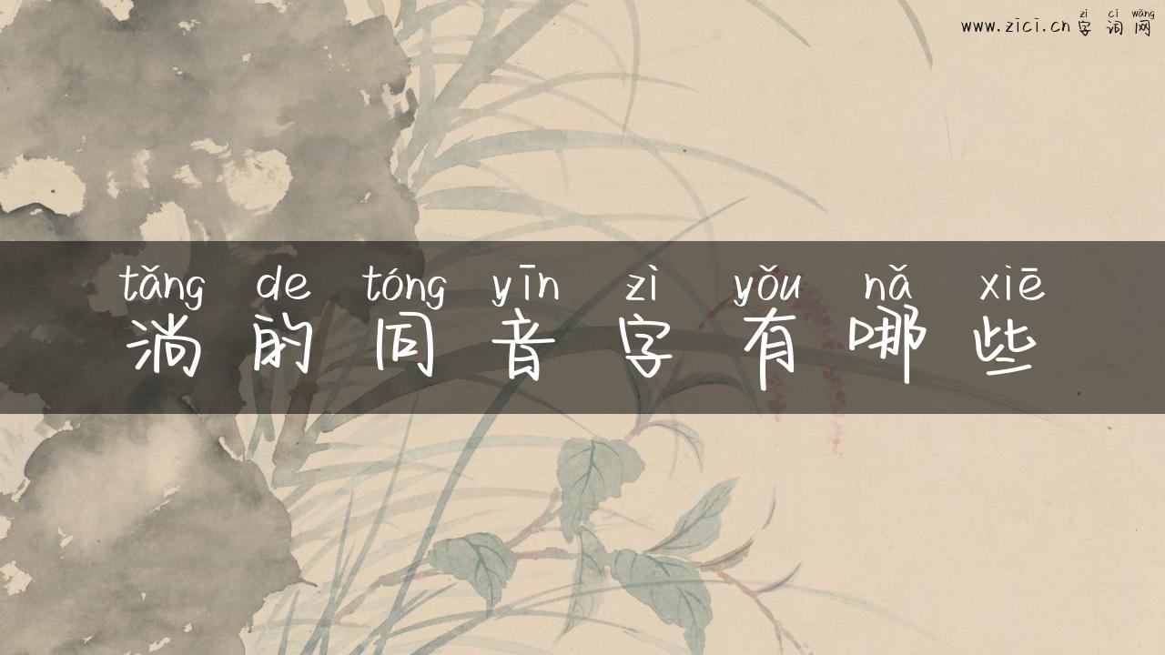 淌的同音字有哪些