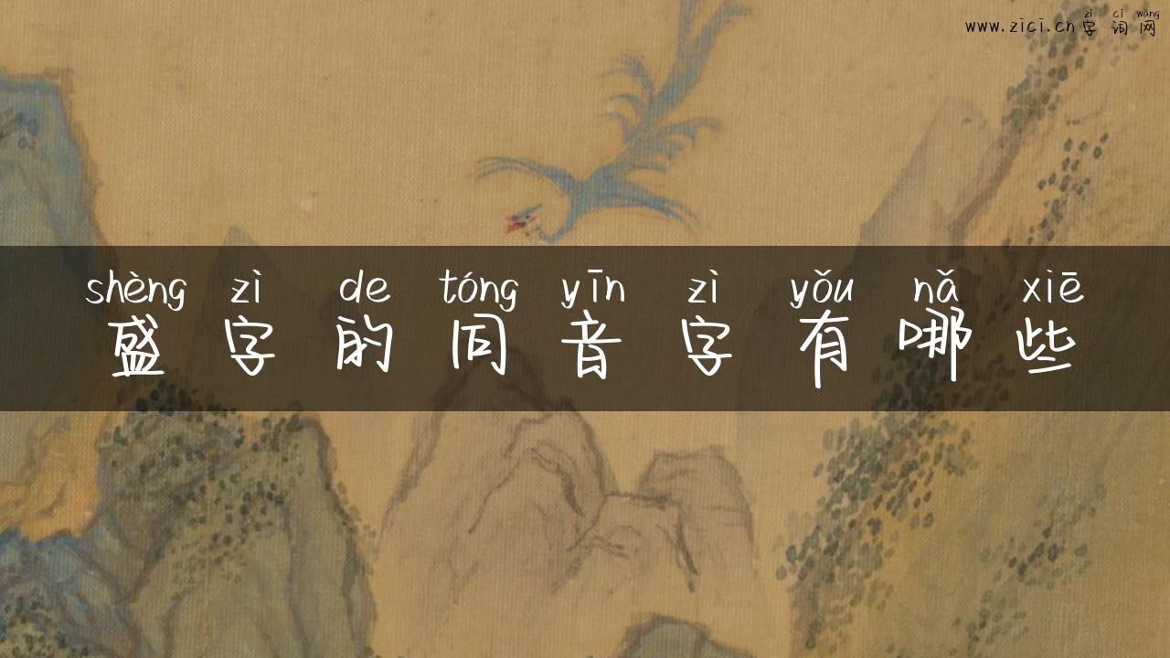 盛字的同音字有哪些