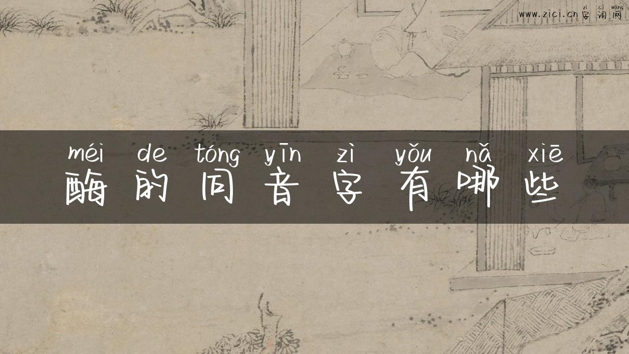 酶的同音字有哪些
