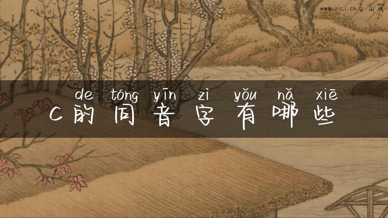 c的同音字有哪些