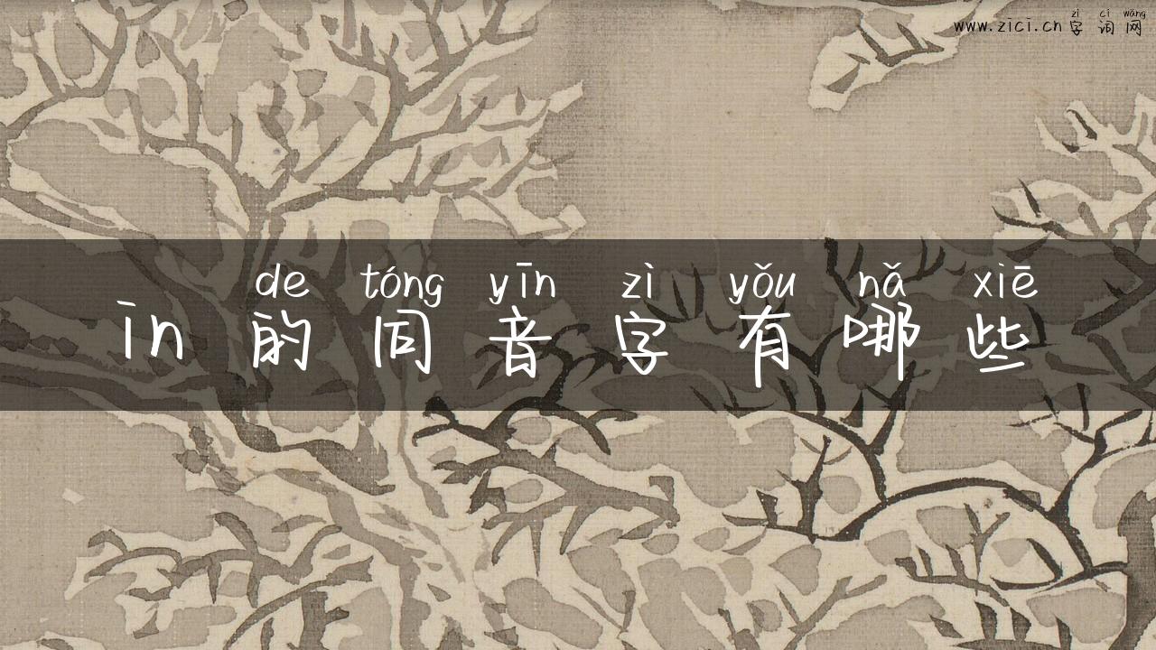 in 的同音字有哪些