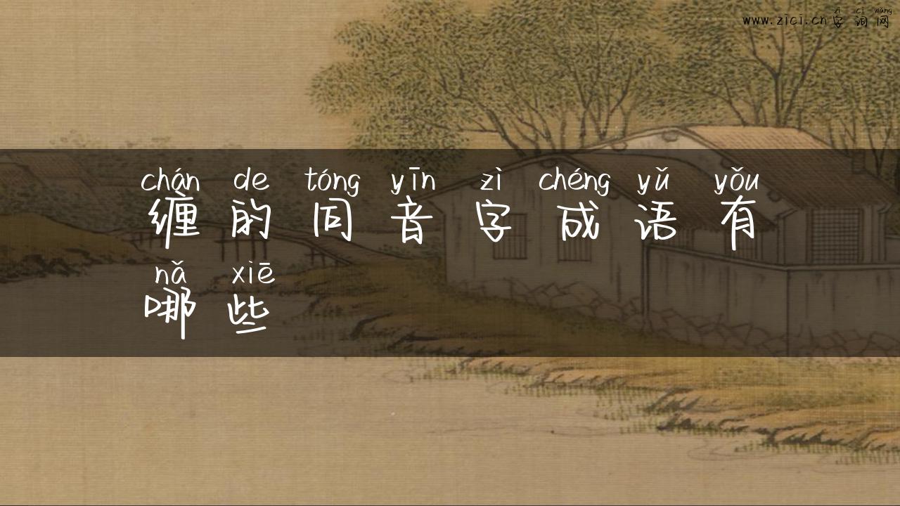 缠的同音字成语有哪些
