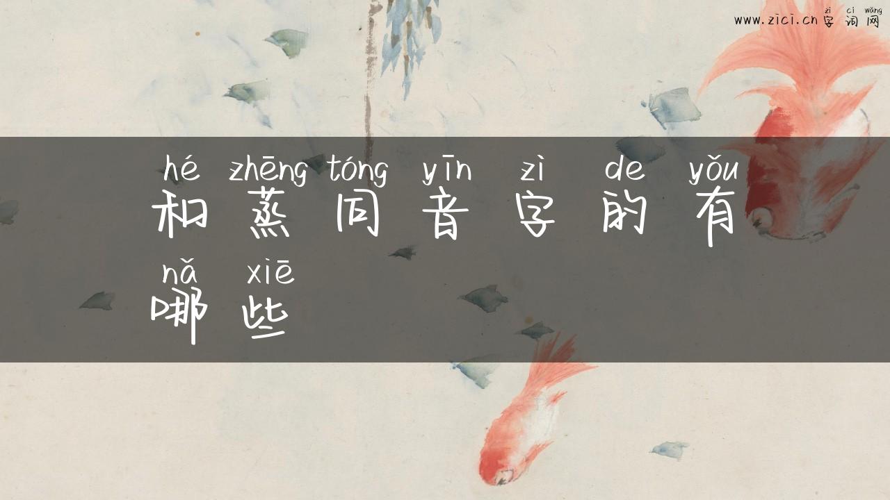 和蒸同音字的有哪些