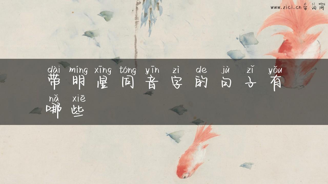 带明星同音字的句子有哪些