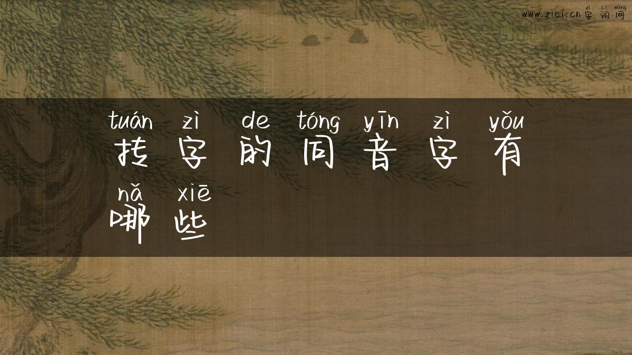 抟字的同音字有哪些