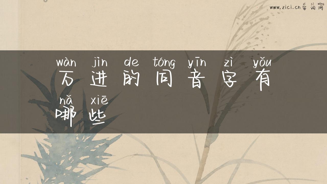 万进的同音字有哪些