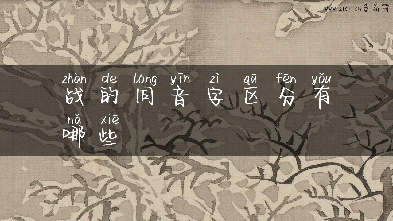 战的同音字区分有哪些