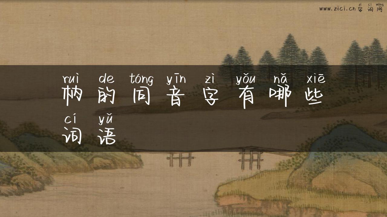 枘的同音字有哪些词语