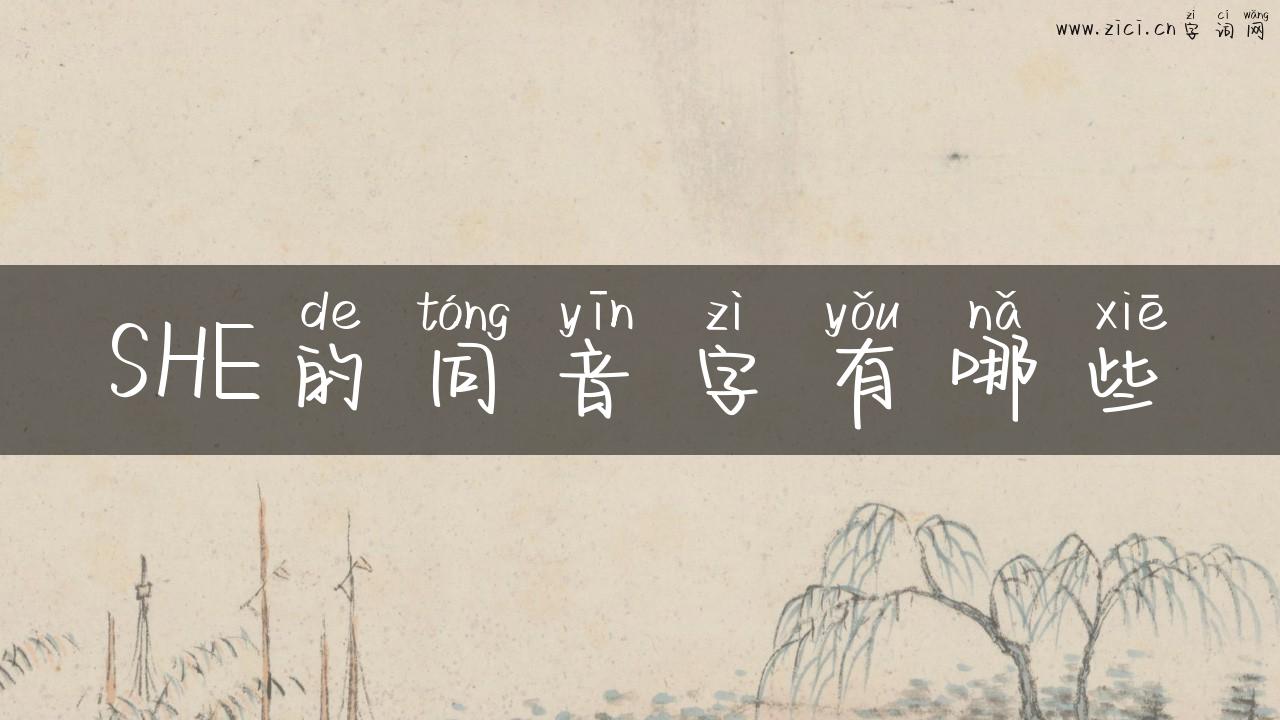 SHE的同音字有哪些