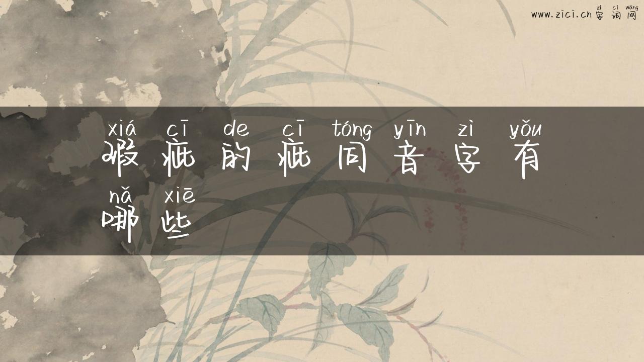 瑕疵的疵同音字有哪些