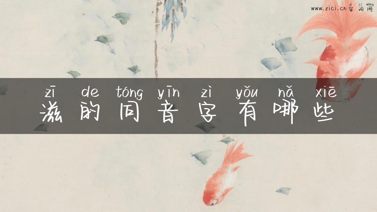 滋的同音字有哪些