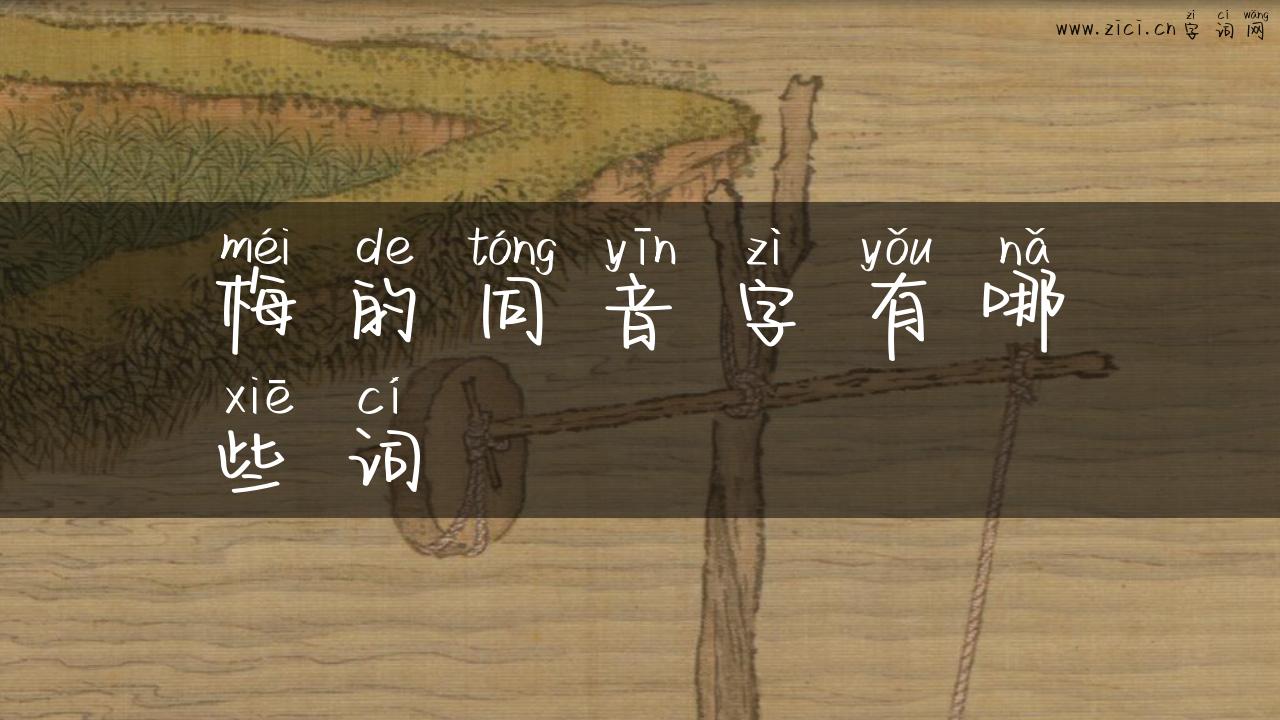 梅的同音字有哪些词
