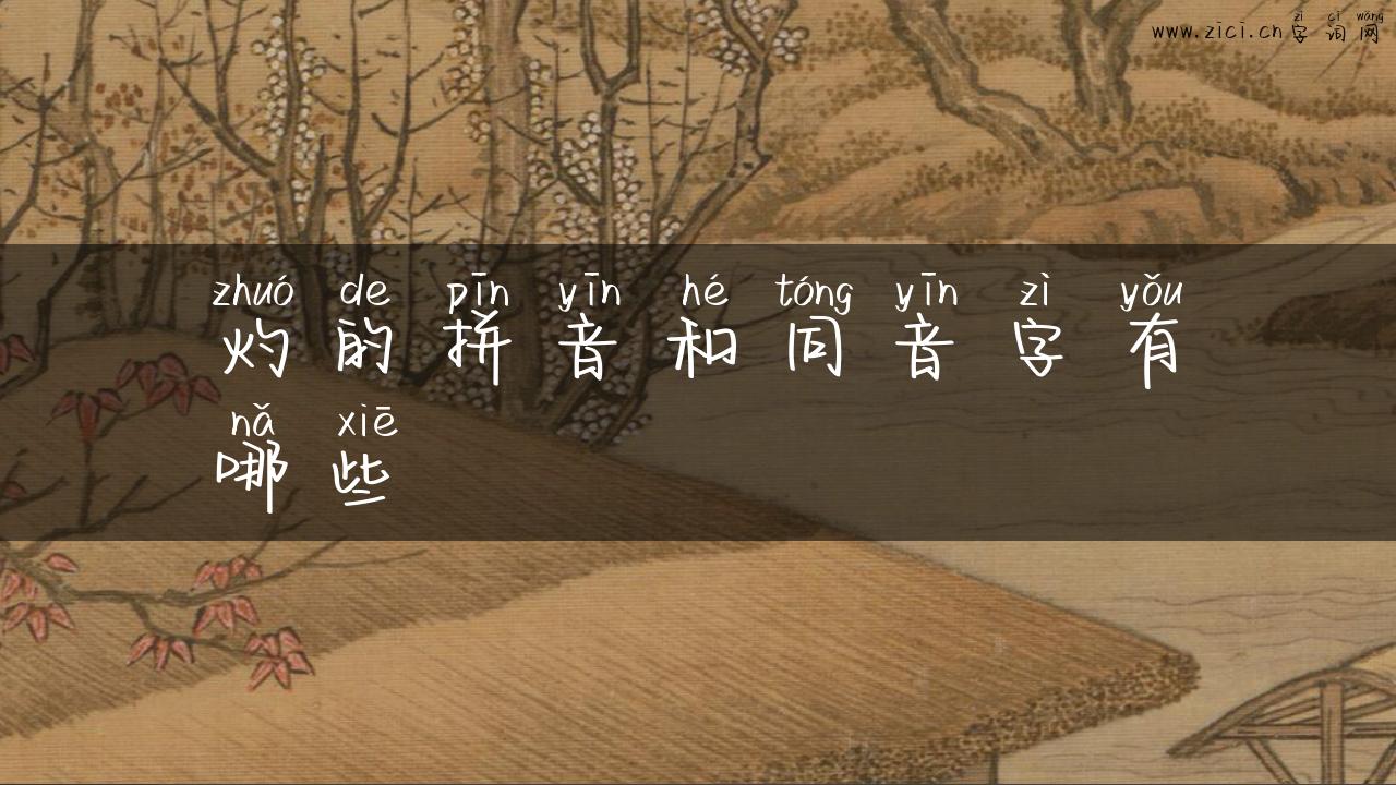 灼的拼音和同音字有哪些