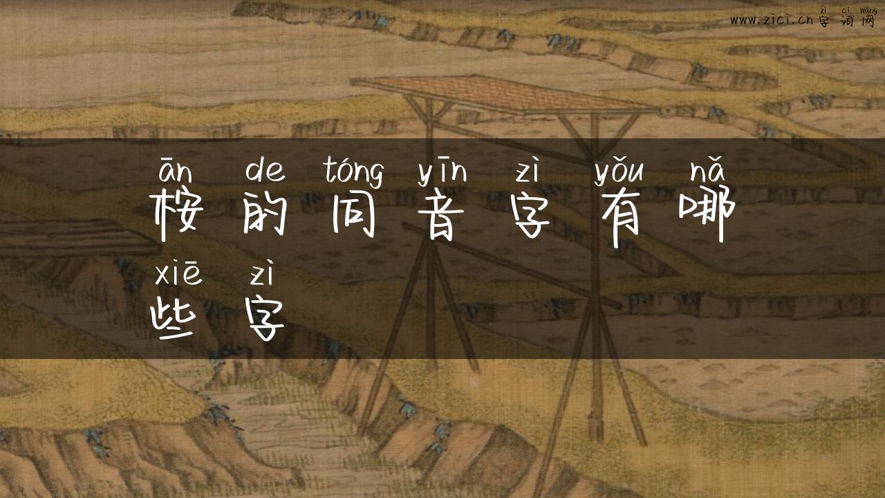 桉的同音字有哪些字