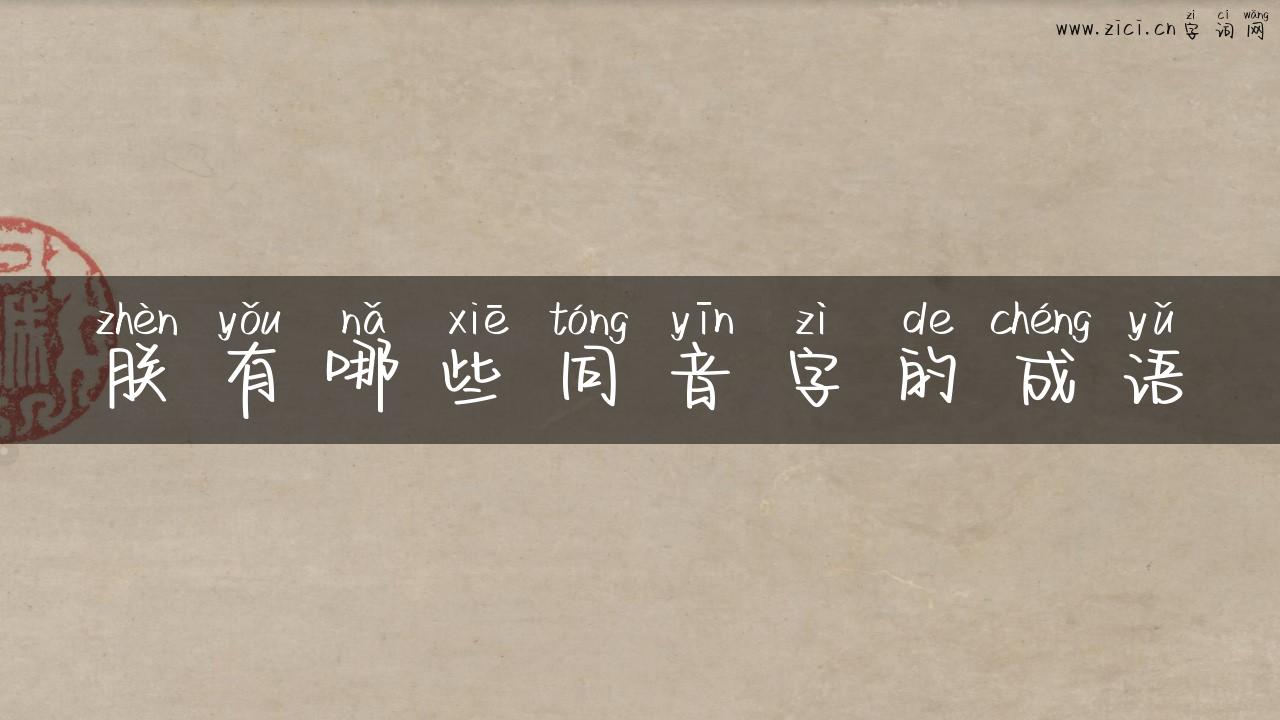 朕有哪些同音字的成语