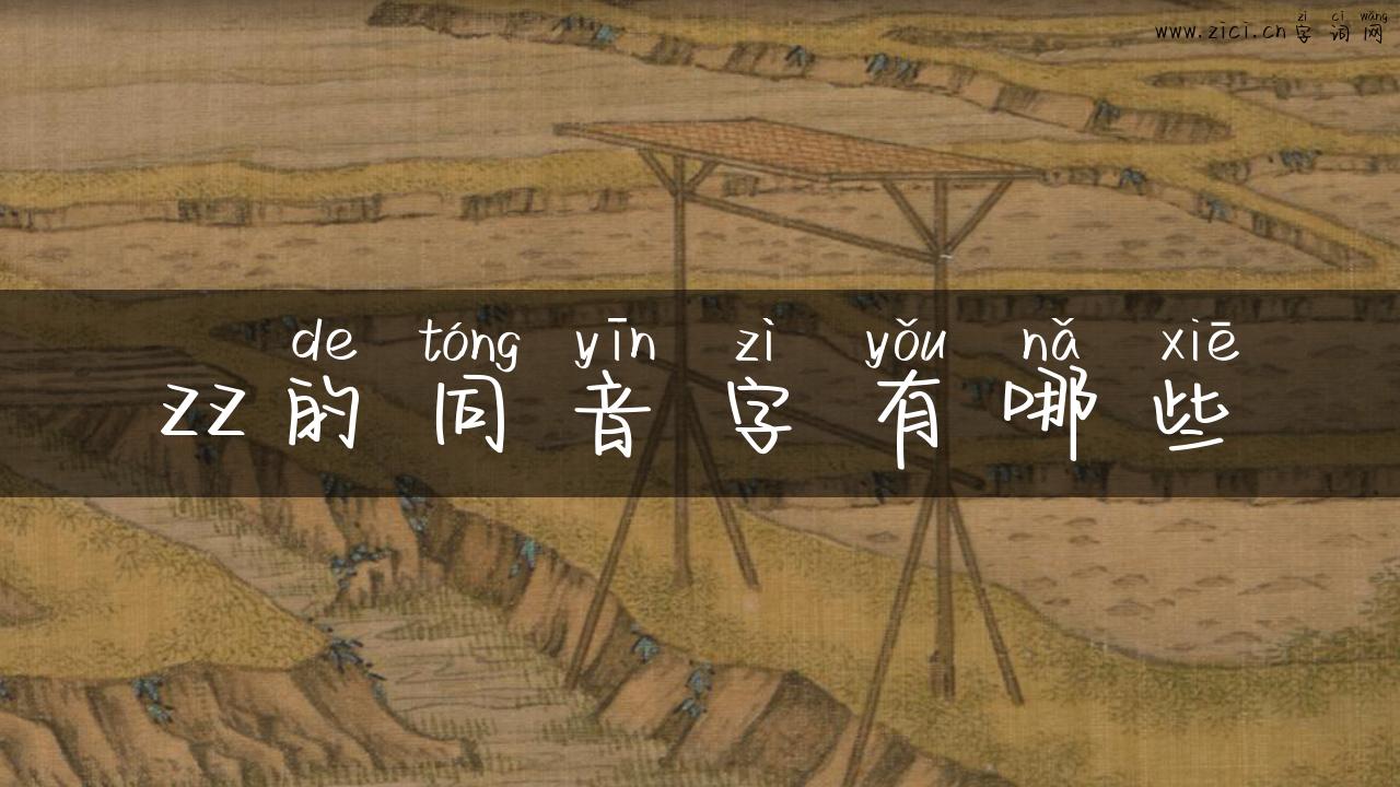 zz的同音字有哪些