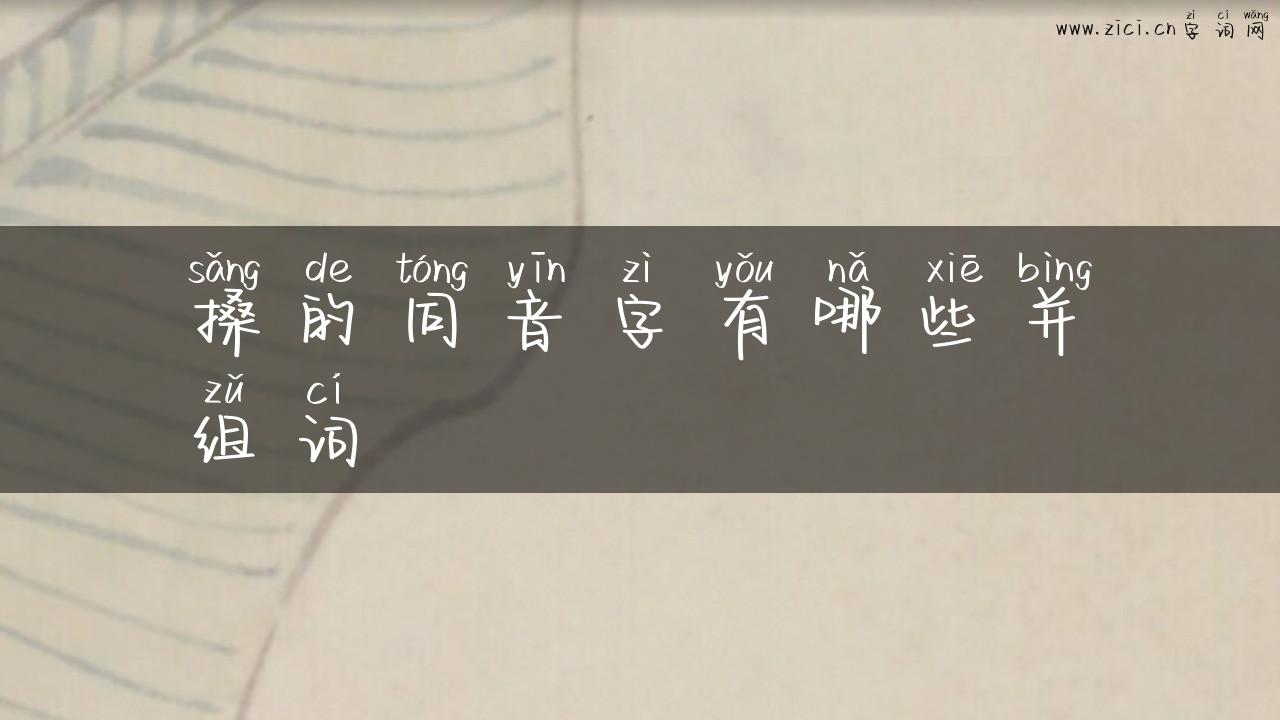 搡的同音字有哪些并组词