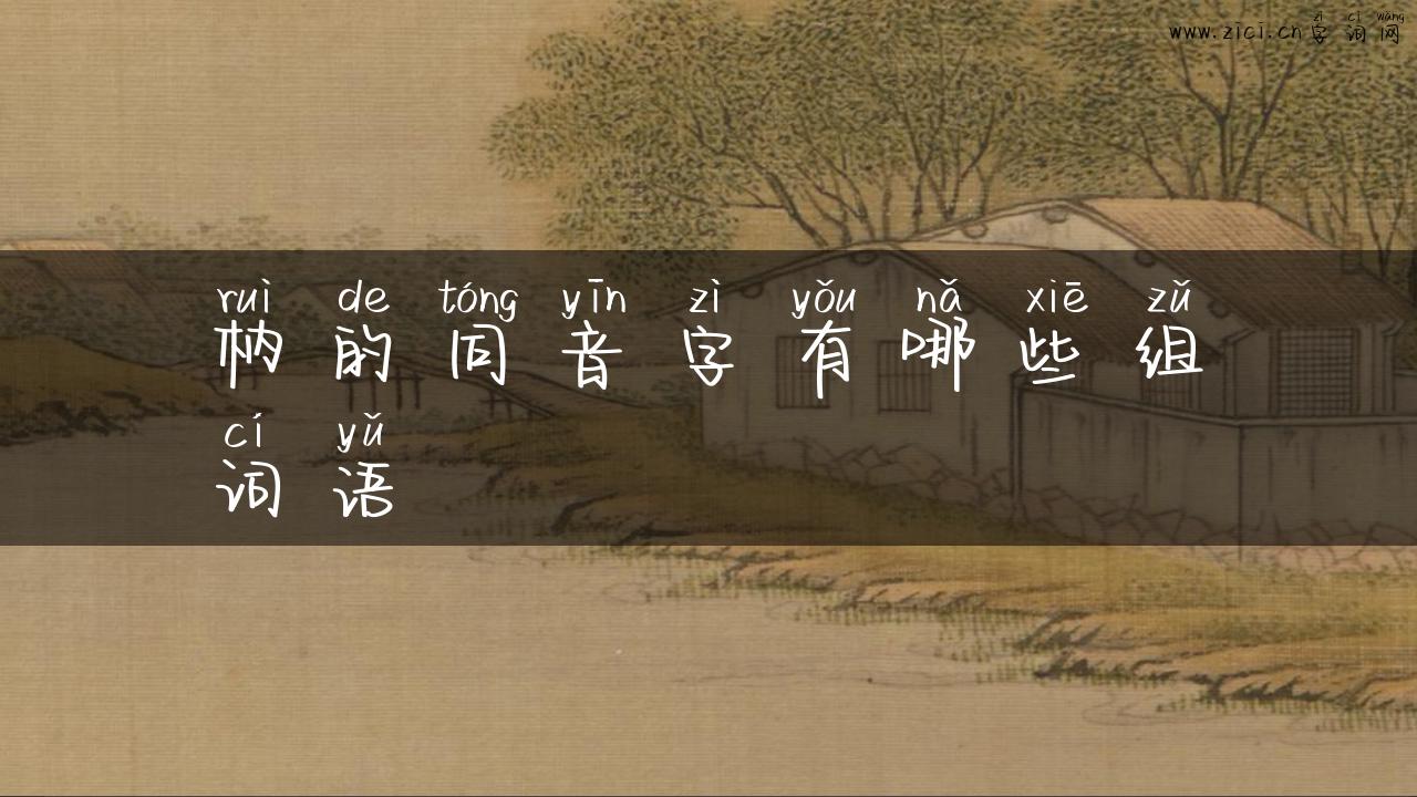 枘的同音字有哪些组词语