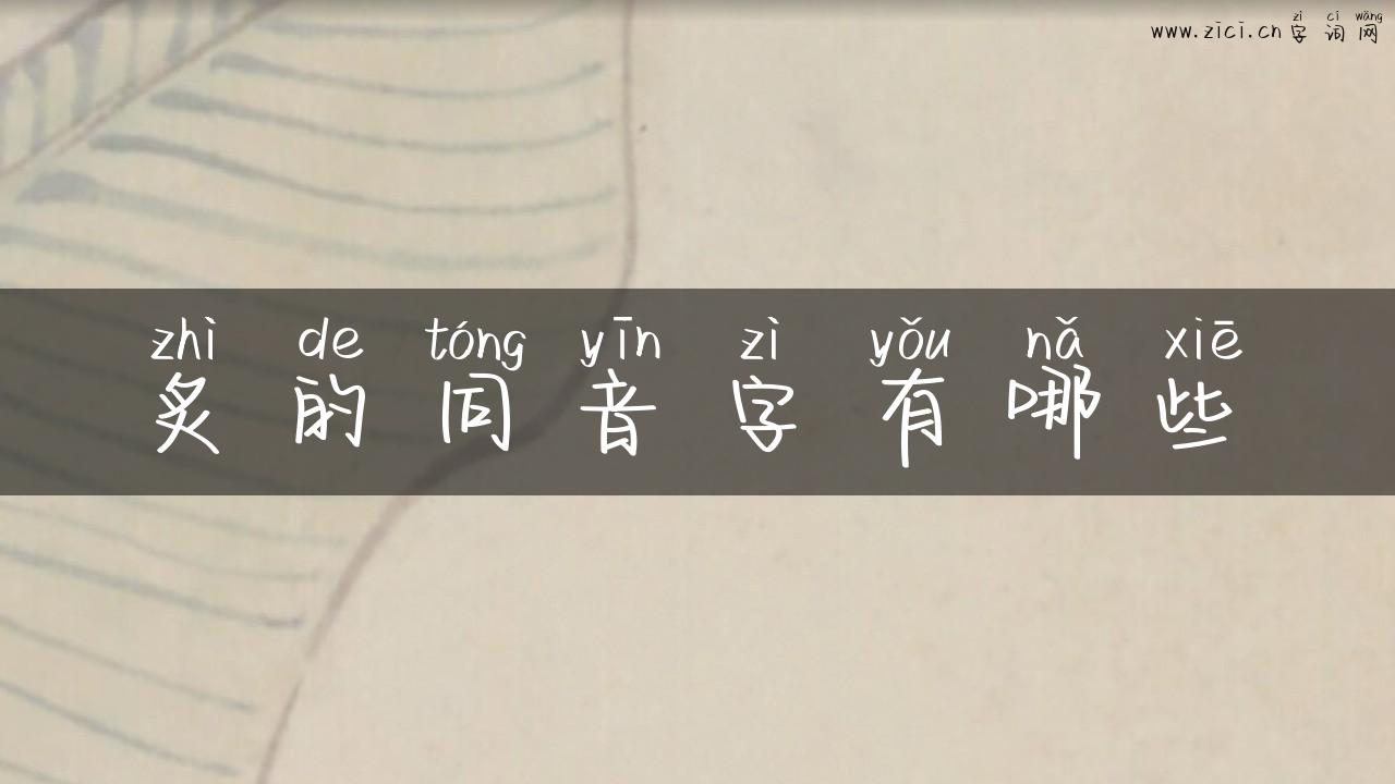 炙的同音字有哪些