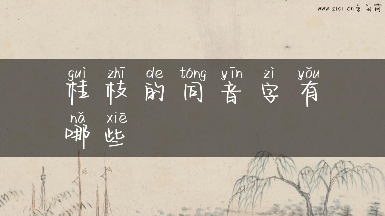 桂枝的同音字有哪些
