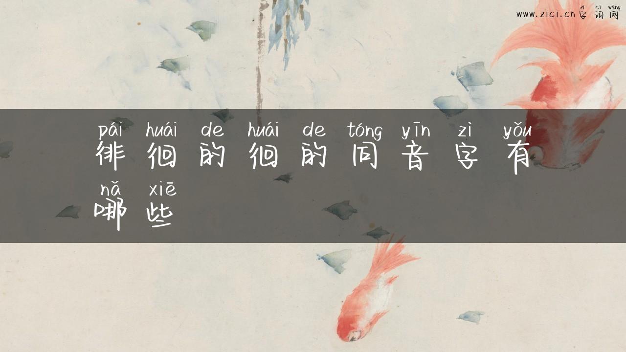 徘徊的徊的同音字有哪些