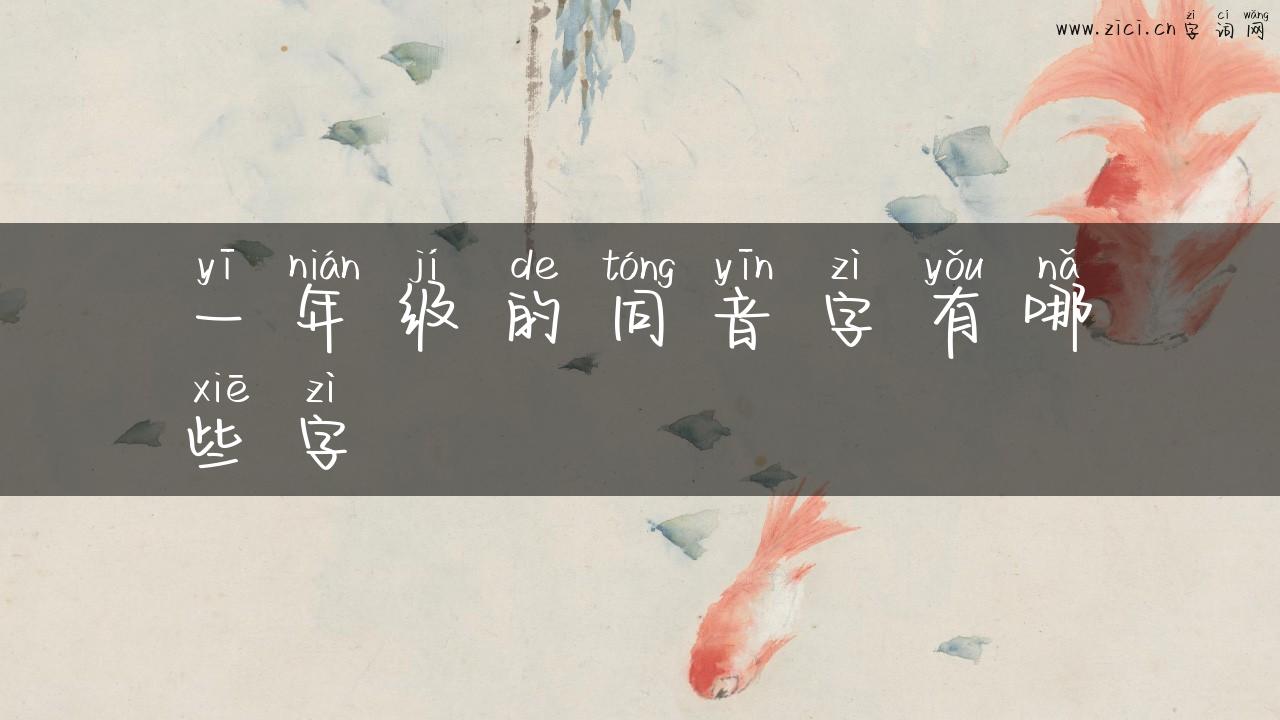 一年级的同音字有哪些字