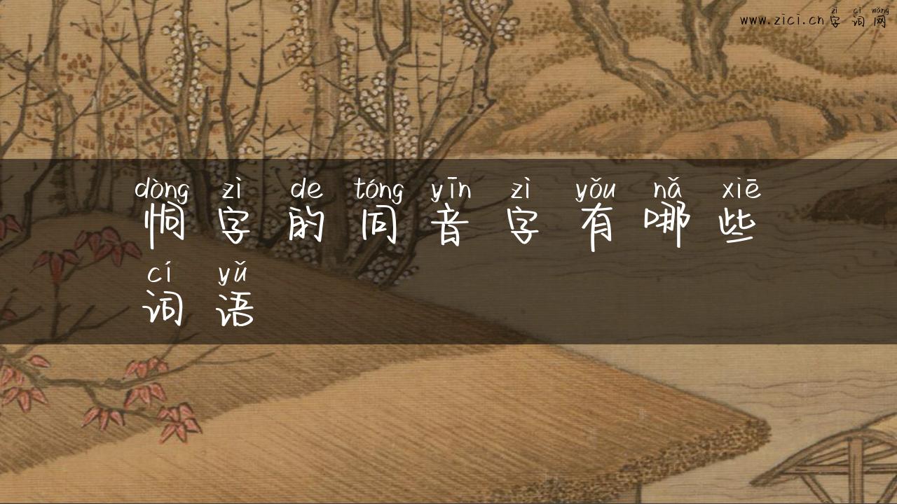 恫字的同音字有哪些词语