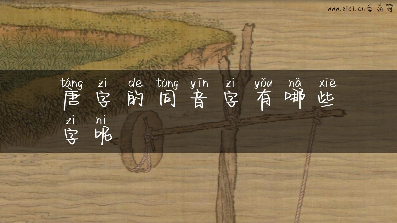 唐字的同音字有哪些字呢