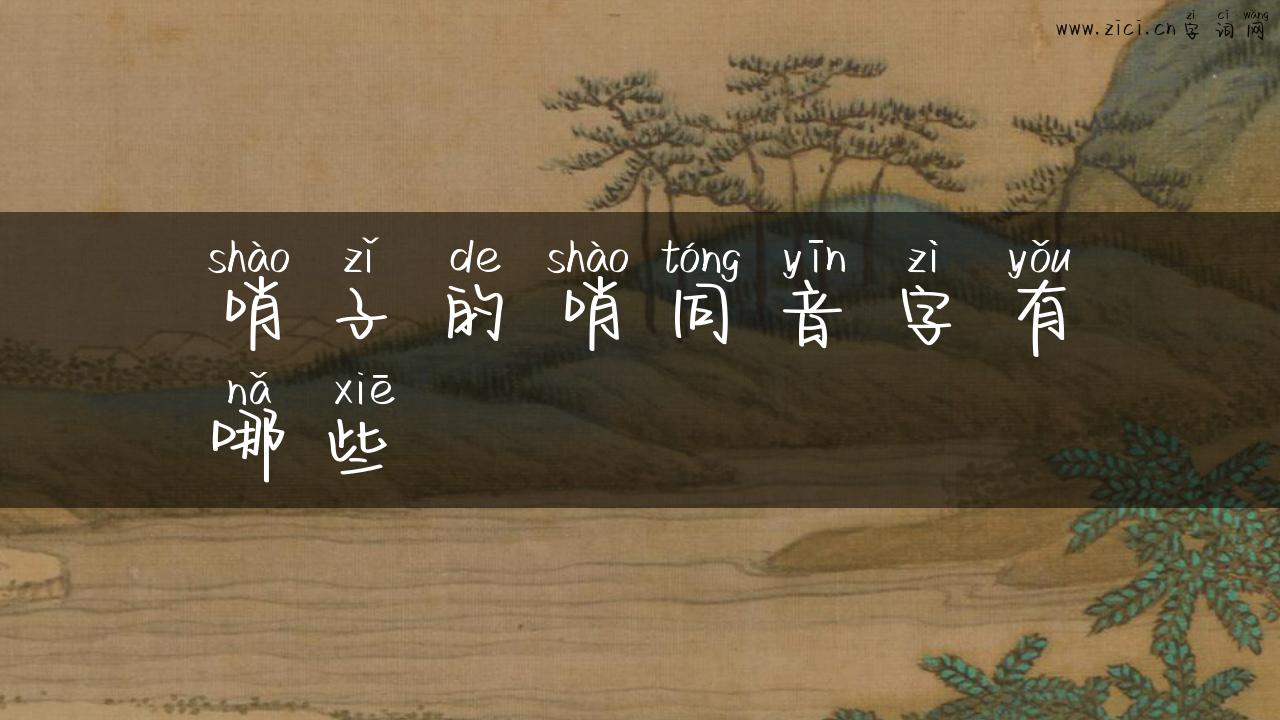 哨子的哨同音字有哪些