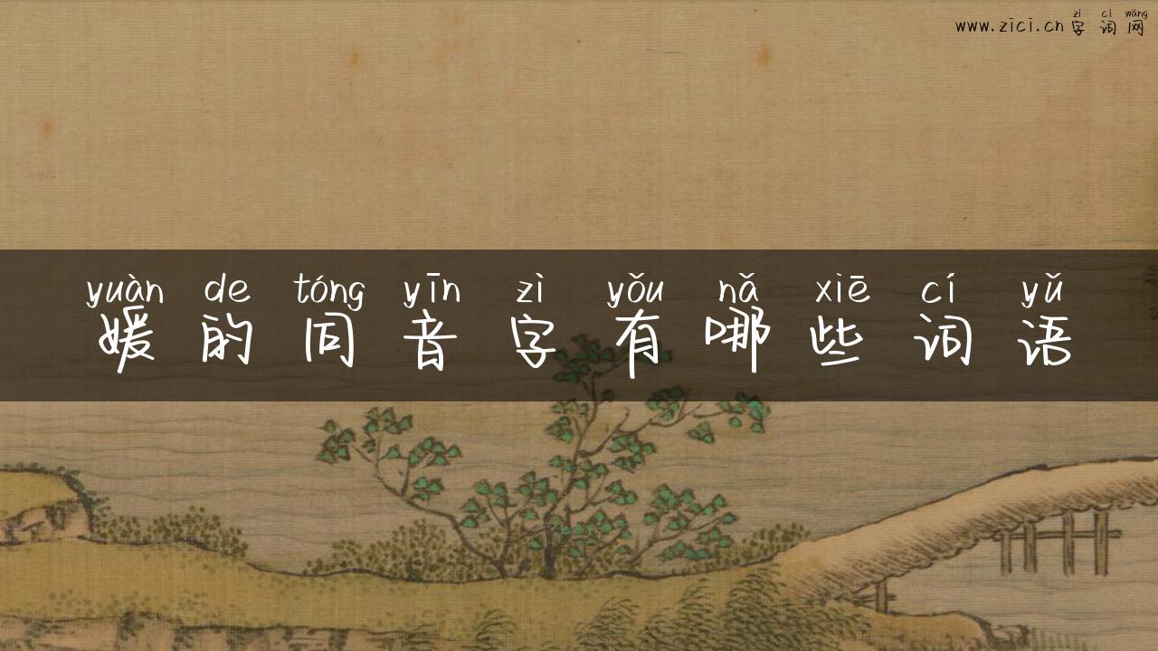 媛的同音字有哪些词语