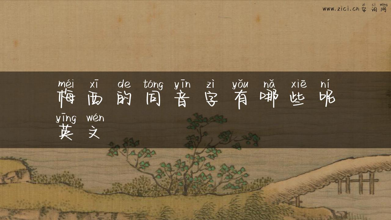 梅西的同音字有哪些呢英文