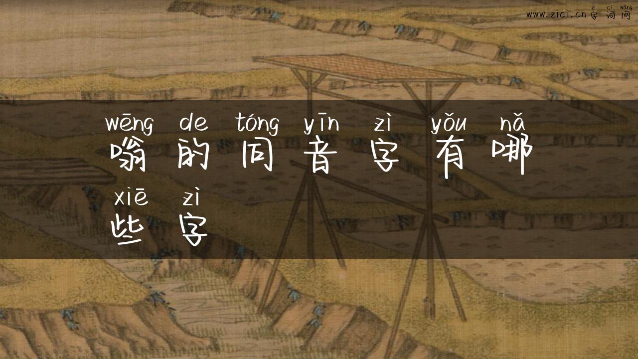 嗡的同音字有哪些字