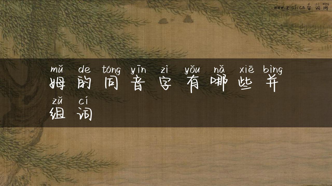 姆的同音字有哪些并组词