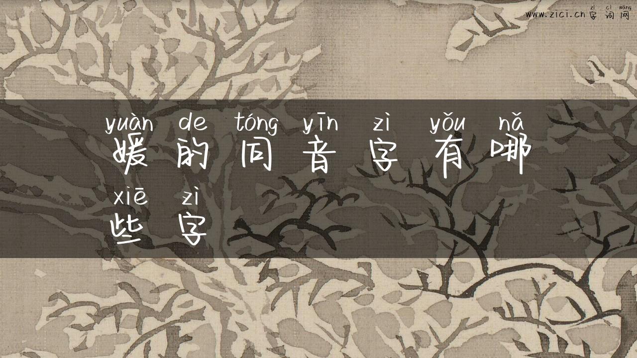 媛的同音字有哪些字