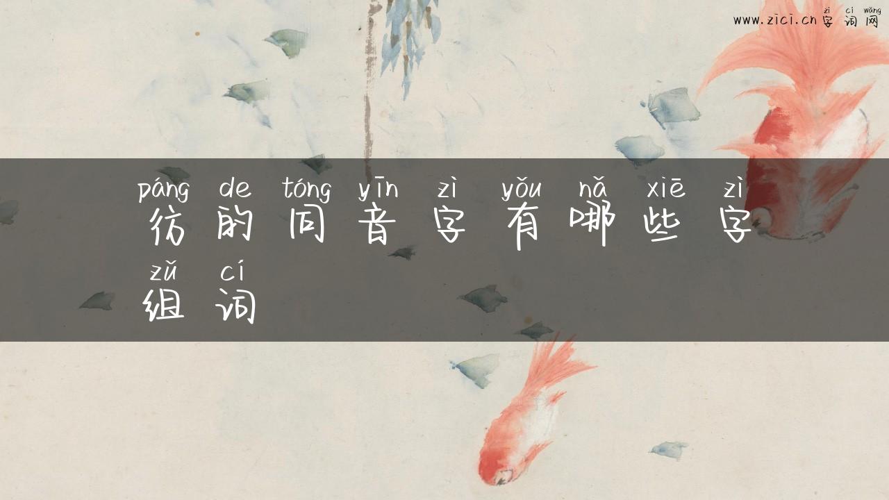 彷的同音字有哪些字组词