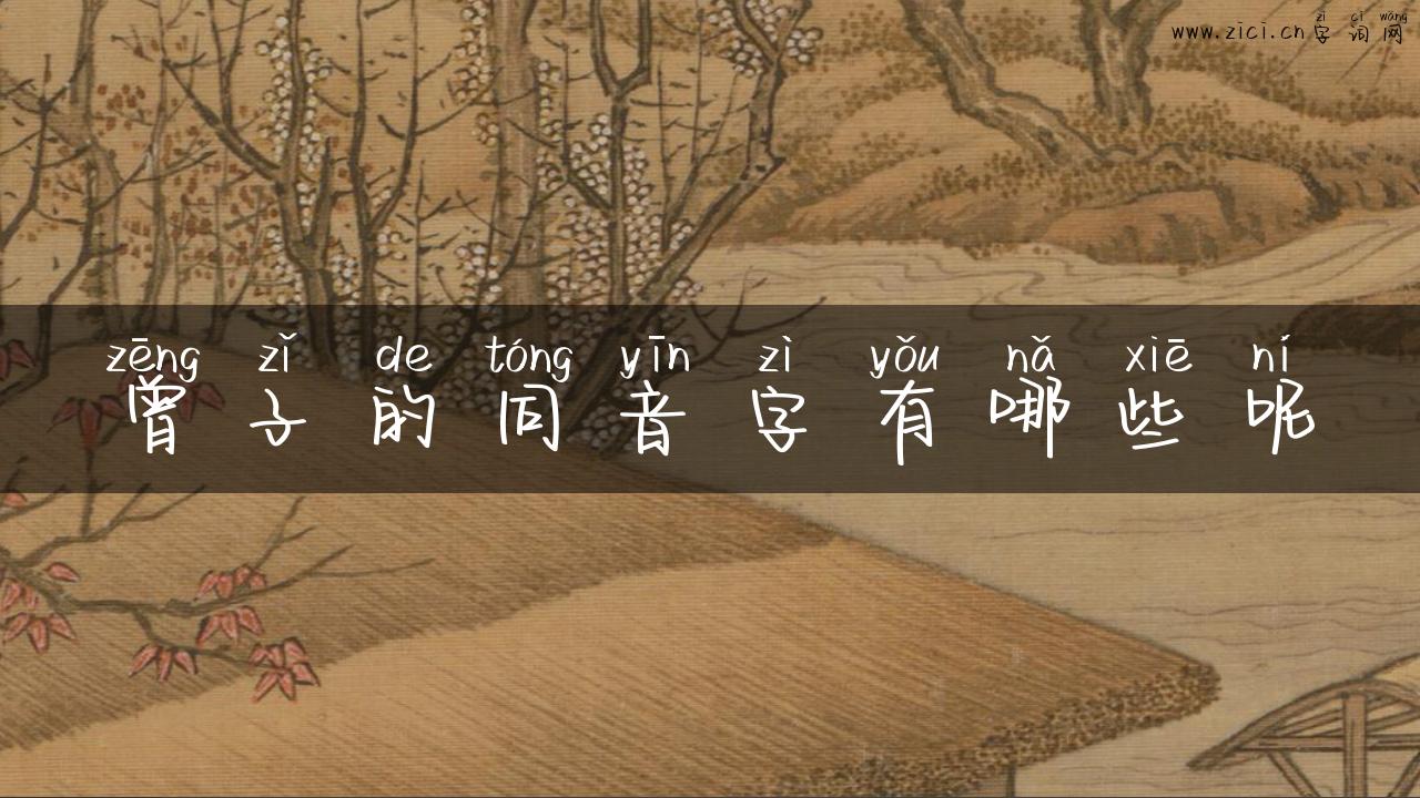 曾子的同音字有哪些呢