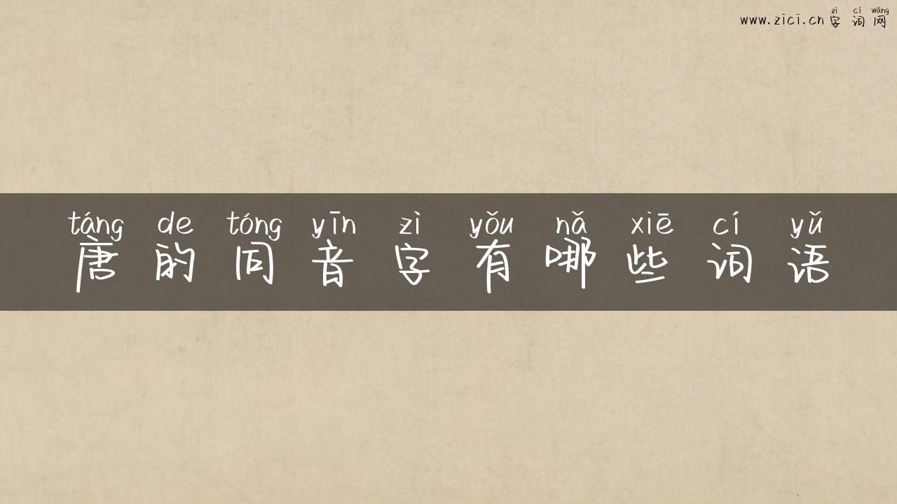 唐的同音字有哪些词语