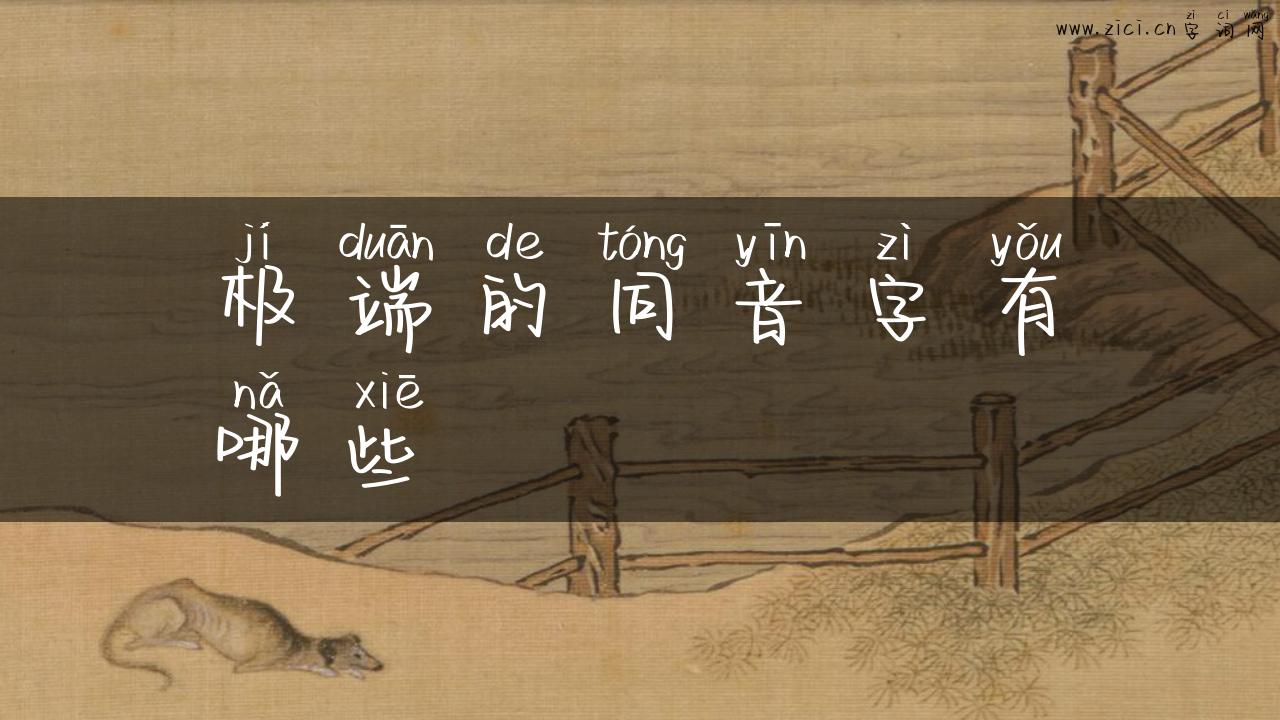 极端的同音字有哪些